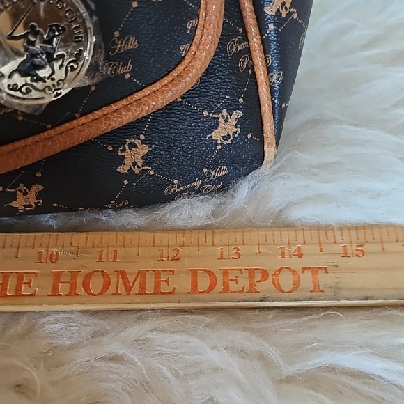 NWoT Beverly Hills Polo Club shoulder bag many compartments zipper closures - Picture 12 of 16